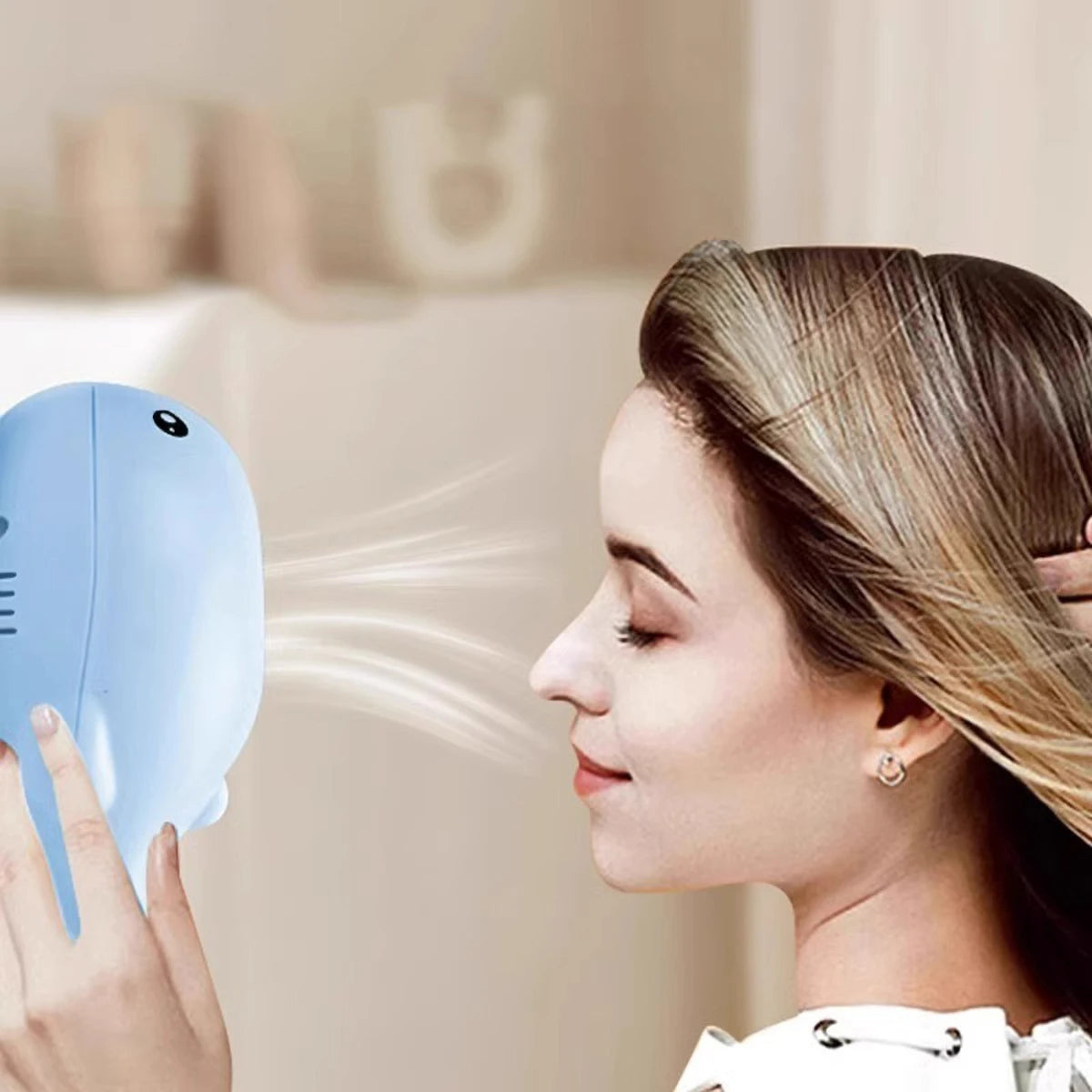 Cat Toys Electric Jet Floating Ball Cat Toy Whale Shaped Cat Toy Interactive Portable USB Dual Function Fan Pet Toy for Teaser